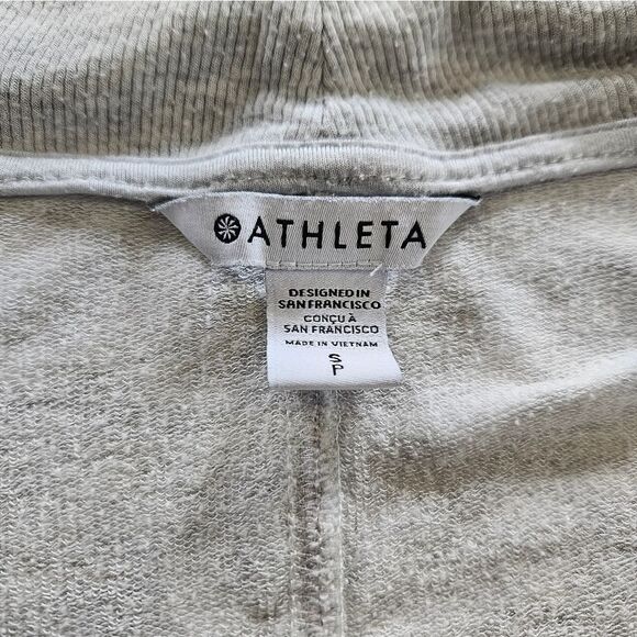 ATHLETA Pranayama Restore Cozy Wrap Open Front Cardigan In Light Heather S - Picture 10 of 11